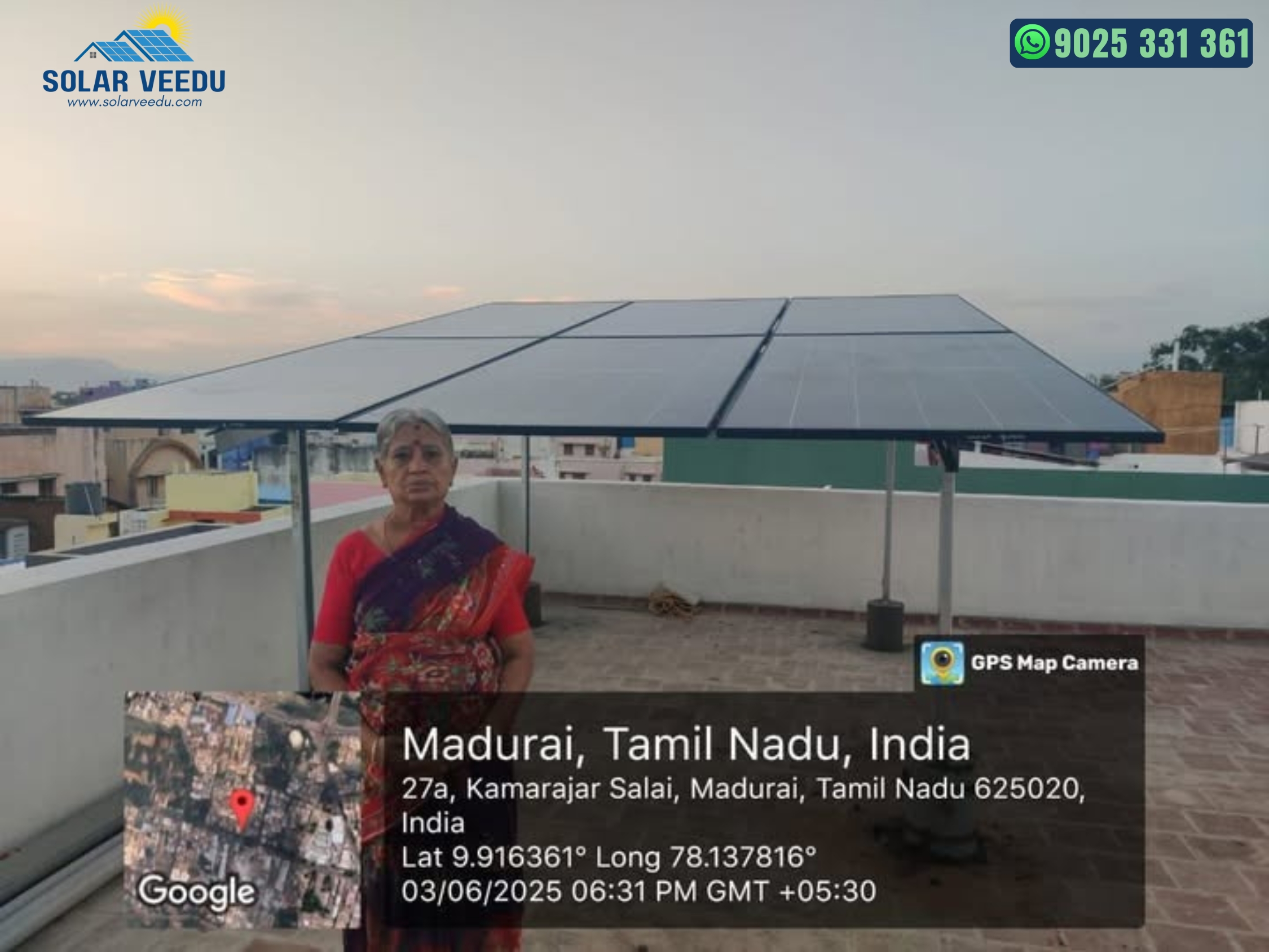 3.3 KW in Kamarajar Salai, Madurai District – Rs.78,000 Subsidy
