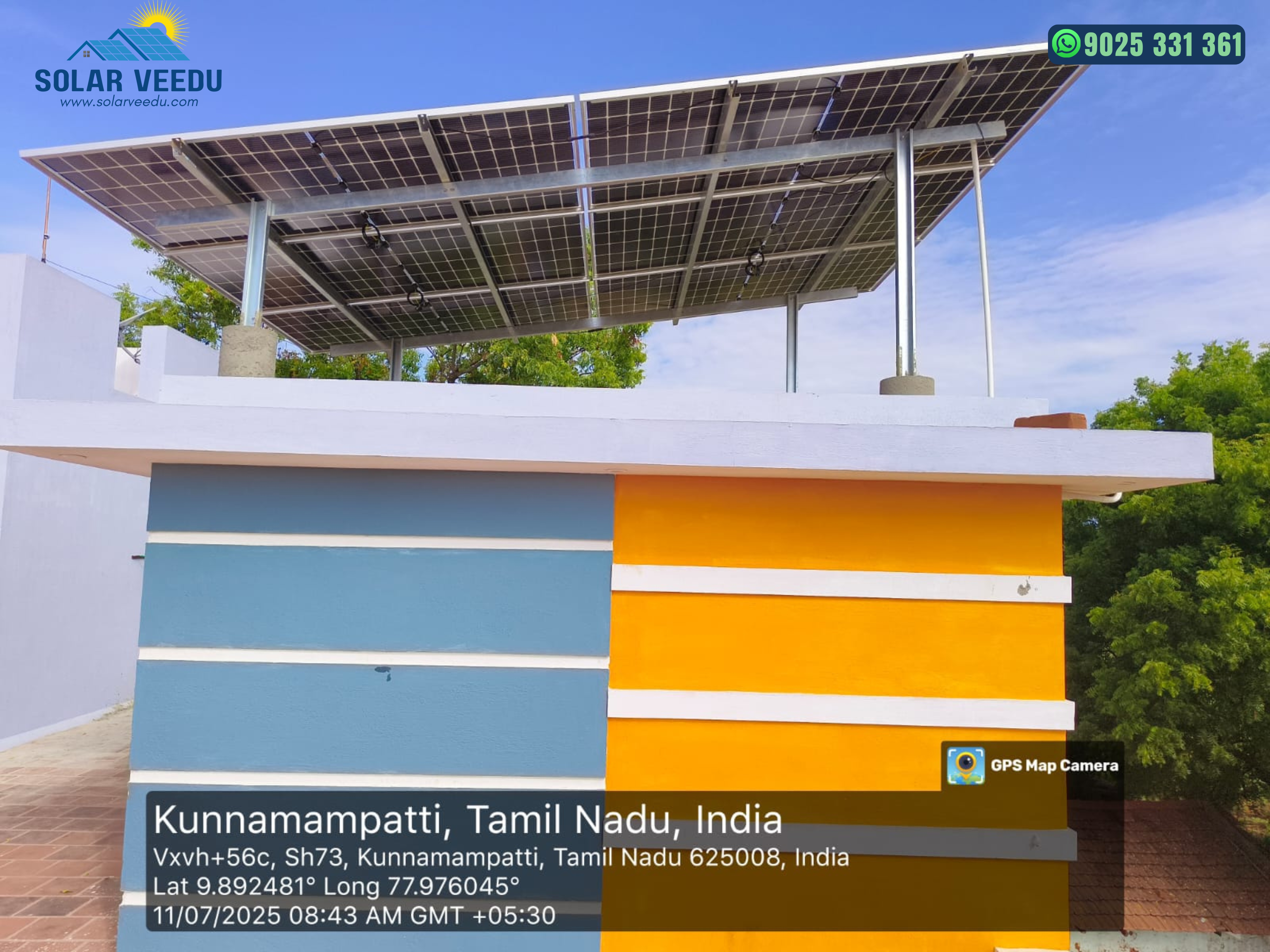 3.3 KW in Kunnampatti, Madurai District – Rs.78,000 Subsidy