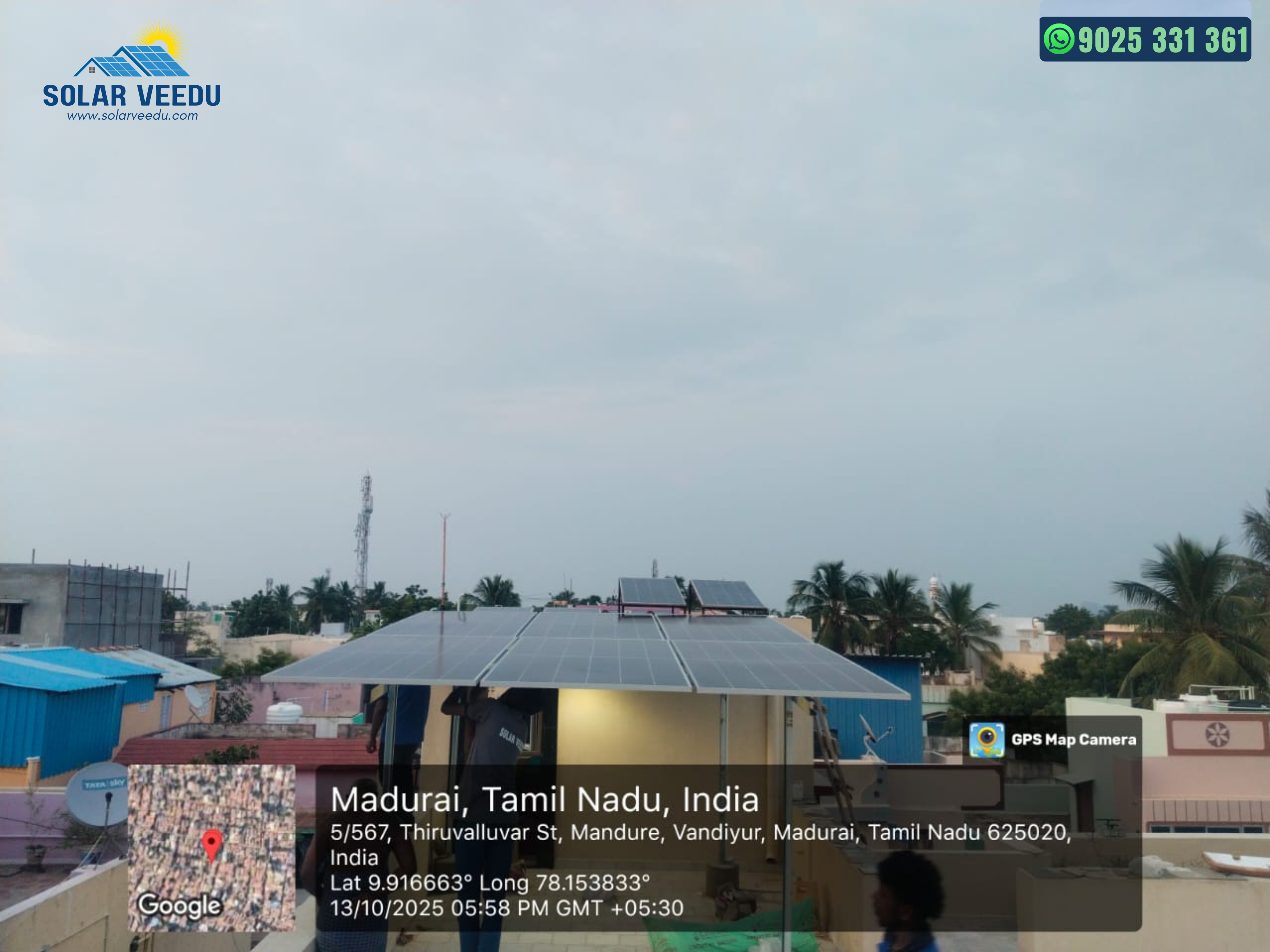 3.3 KW in Vandiyur, Madurai District – Rs.78,000 Subsidy