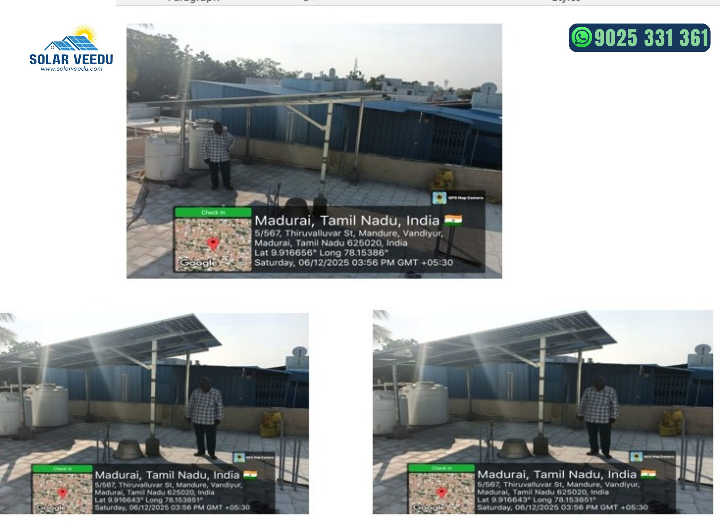 3.3 KW in Vandiyur, Madurai District – Rs.78,000 Subsidy