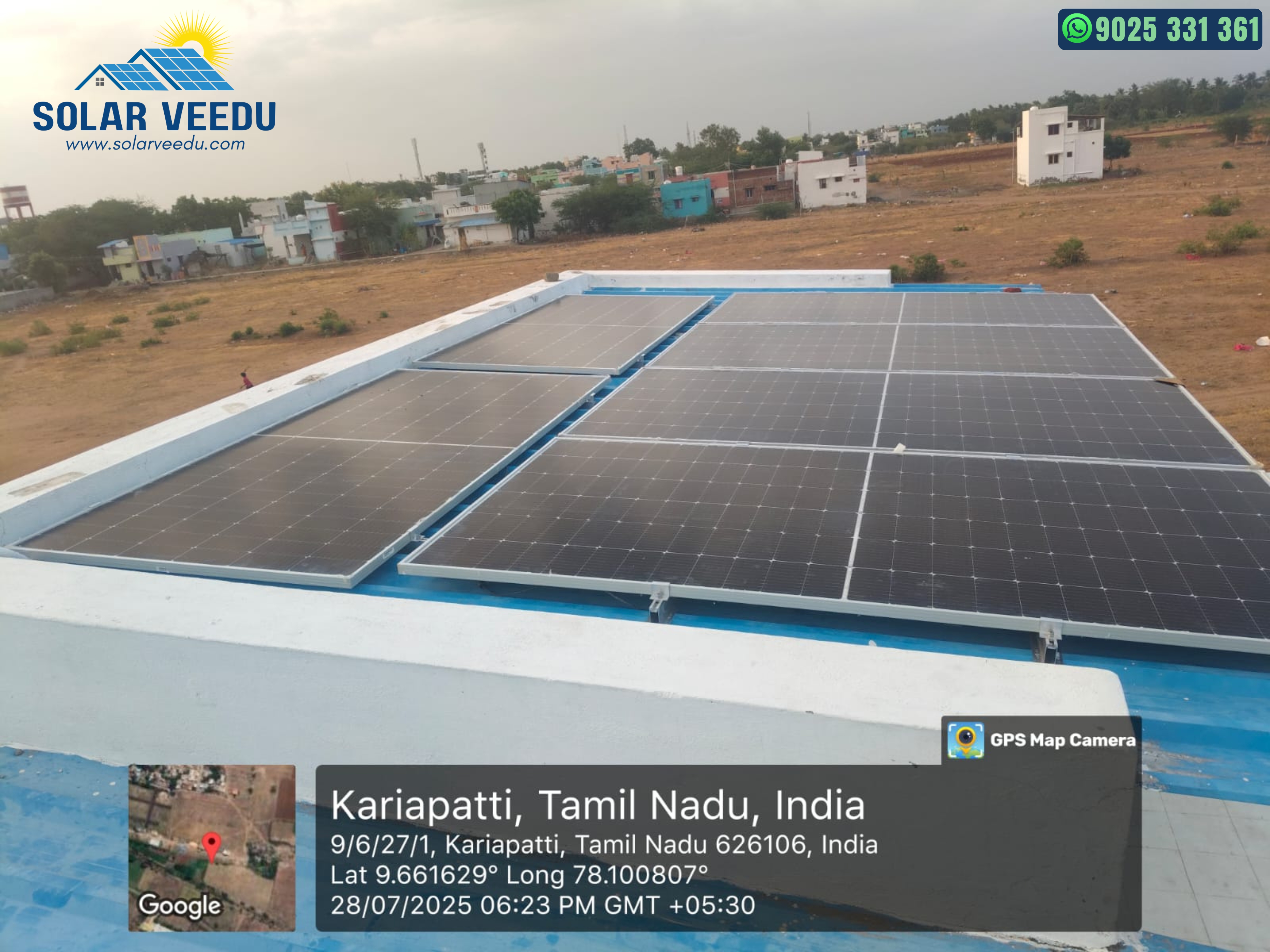 3.3 KW at Kariapatti, Virudhunagar District – Rs.78,000 Subsidy
